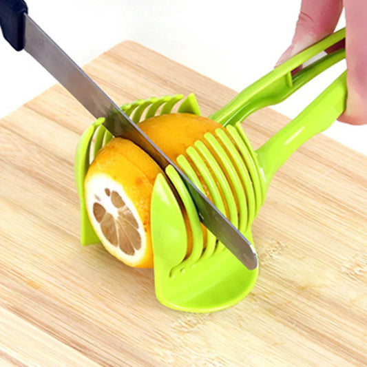 Aluminum Alloy Kitchen Handheld Orange Lemon Slicer Tomato Cutting Clip Fruit Slicer Onion Slicer Kitchen Item
